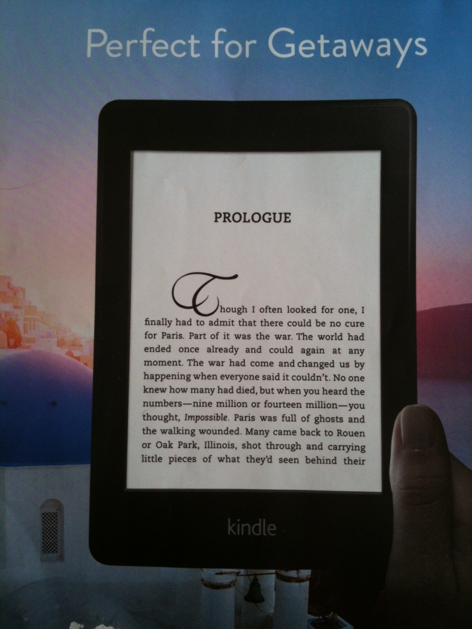 Greece + Paris + Kindle